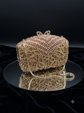 Pochette de Soirée Dorée et Rose