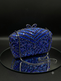 Pochette de Soirée en Cristaux Bleu Roi