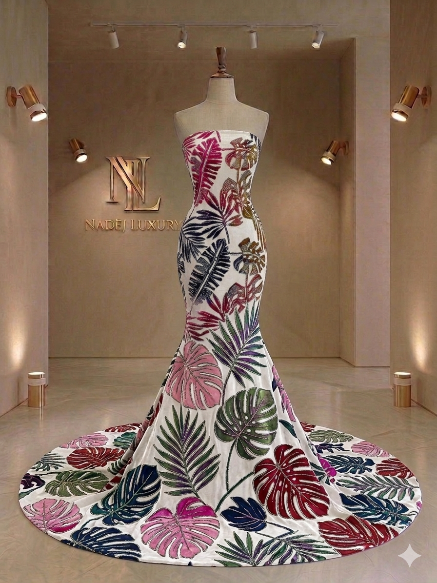 Mousseline et Velours aux Motifs Exotiques