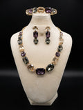 Parure Multicolore en Cristal et Dorure