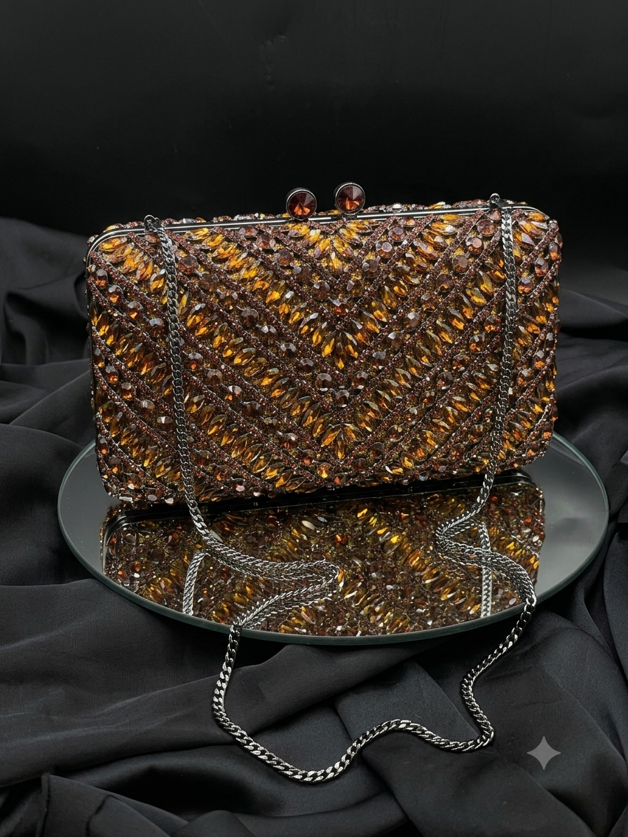 Pochette de Soirée en Cristaux